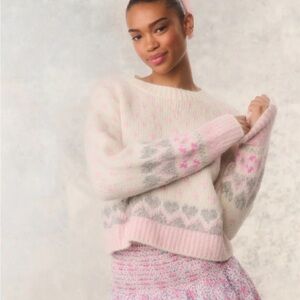 Love Shack Fancy Re-Edition Rosie Alpaca-Blend Pullover